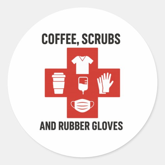 Sticker pour café, glucides et gants en caoutchouc (Devant)