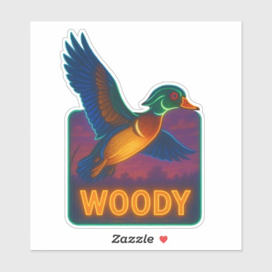 Sticker pour canard en bois de Neon (Feuille)