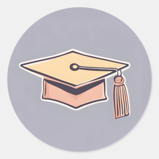 Sticker pour capuchon de graduation minimaliste (Devant)