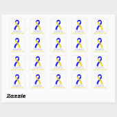 Sticker pour Carré blanc de Down Syndrome Advocate (Feuille)