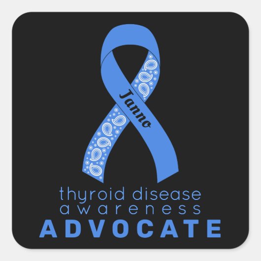 Sticker pour Carré blanc de Thyroid Disease Advoca (Devant)