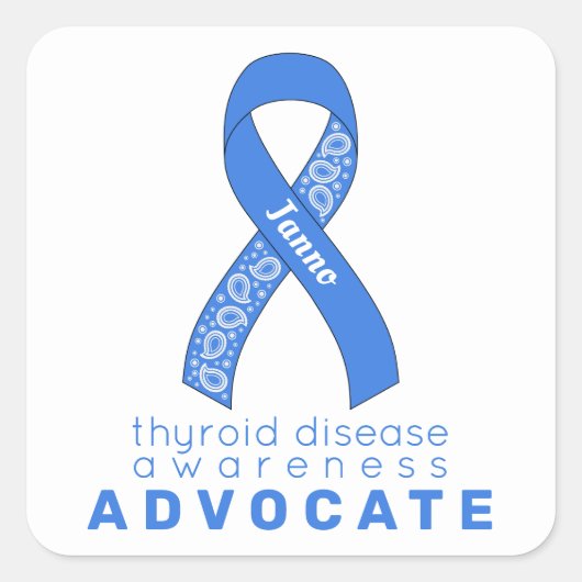 Sticker pour Carré blanc de Thyroid Disease Advoca (Devant)