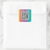 Sticker pour Carré classique de code QR (Sac)