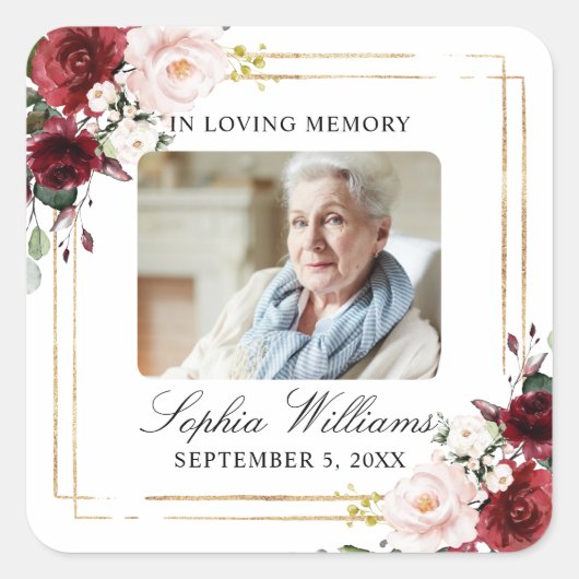 Sticker pour Carré funéraire Marsala Rose (Devant)