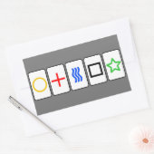 Sticker pour cartes Zener - Gris (Enveloppe)