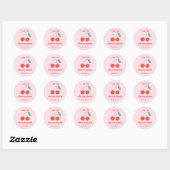 Sticker pour cerise de la Saint Valentin en classe (Feuille)