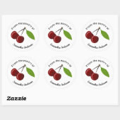 Sticker pour cerises personnalisé (Feuille)