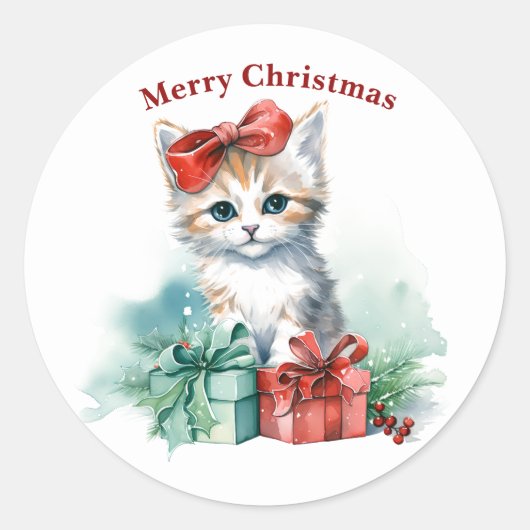 Sticker pour chat de Noël (Devant)