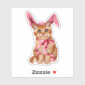 Sticker pour chat de Pâques (Feuille)