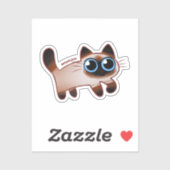 sticker pour chat de Siamese (Feuille)