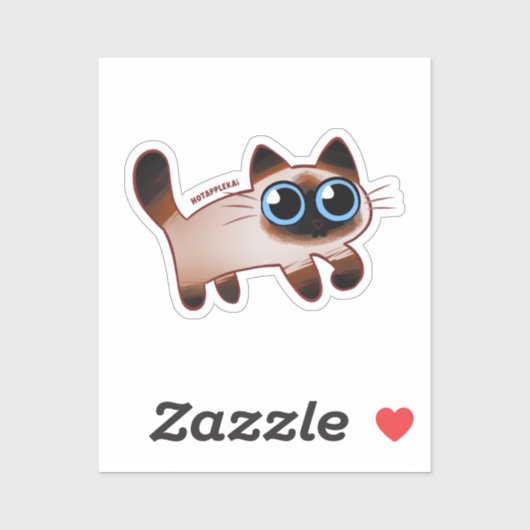 sticker pour chat de Siamese (Feuille)