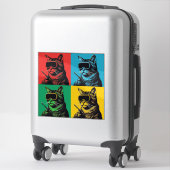 Sticker pour chat de soudage Pop Art - Cool Retro  (Sur valise)