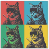 Sticker pour chat de soudage Pop Art - Cool Retro  (Devant)