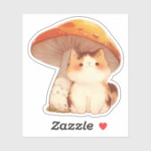 Sticker pour chat et champignon (Feuille)