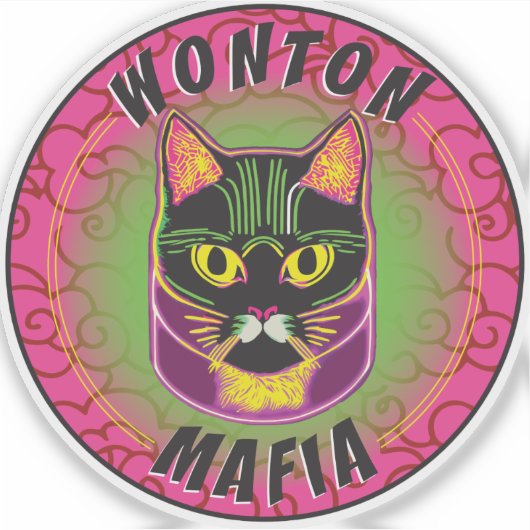 Sticker pour chat mafia Wonton (Devant)
