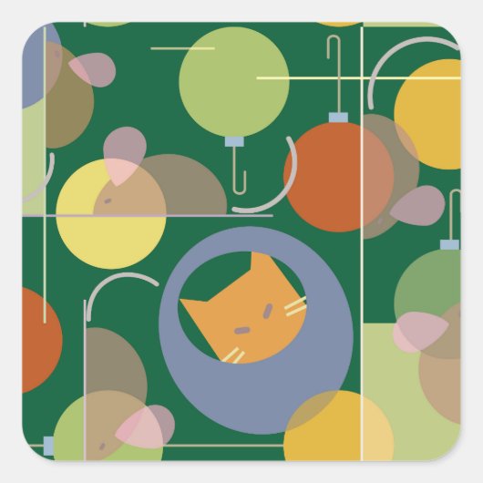 Sticker pour chat mi-mod de Noël (Devant)