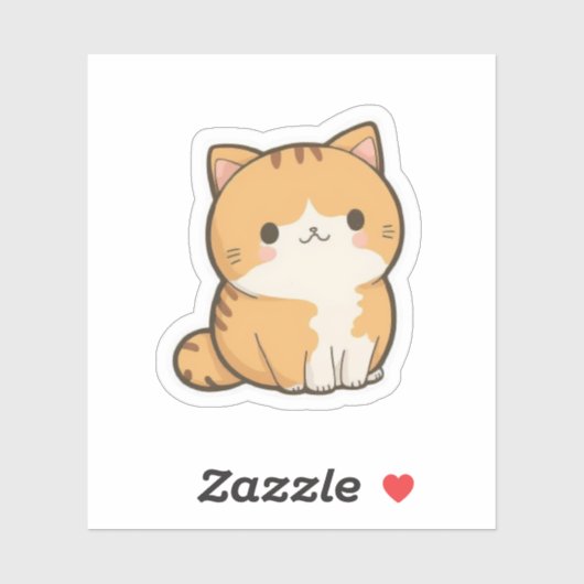 Sticker pour chat mignon (Feuille)