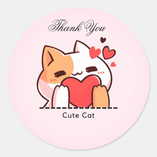 Sticker pour chat mignon (Devant)