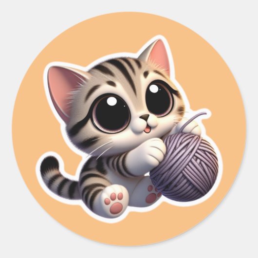sticker pour chat mignon (Devant)