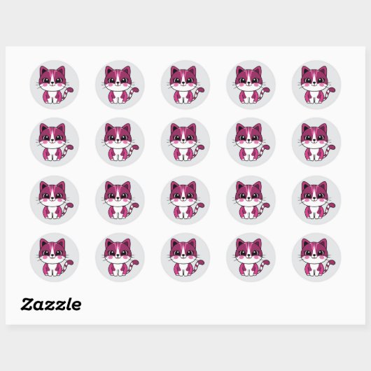sticker pour chat mignon (Feuille)