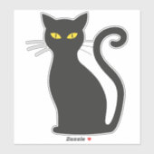 Sticker pour chat noir (Feuille)
