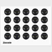 Sticker pour chat noir Halloween (Feuille)