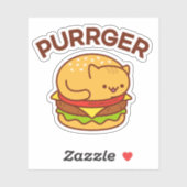 Sticker pour chat PURRGER - Burger pour chat (Feuille)
