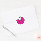 Sticker pour chat rose couché (Enveloppe)