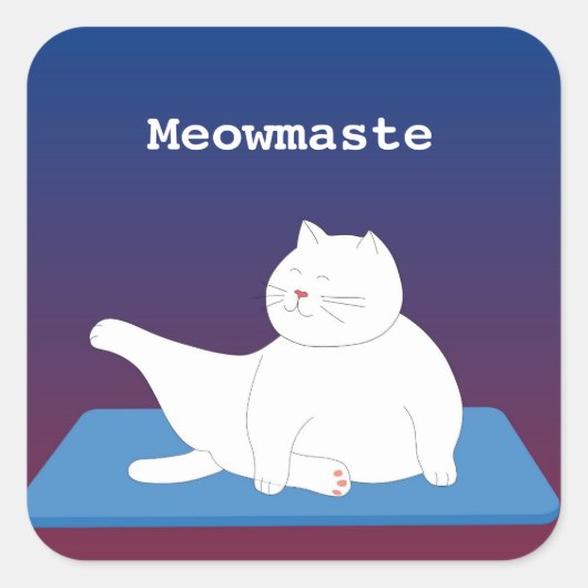 Sticker pour chat Yoga Meowmaste (Devant)