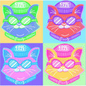 Sticker pour chats cool (Devant)