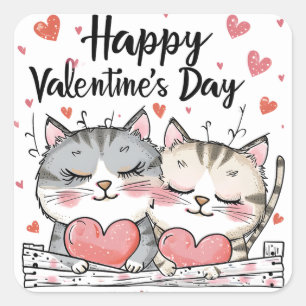 Sticker pour chats de la Saint-Valentin