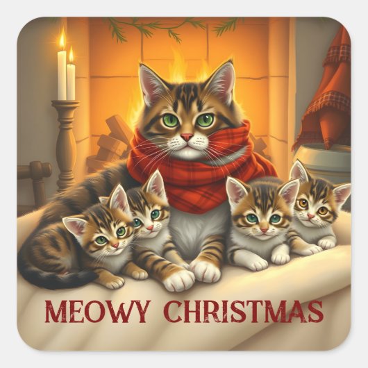Sticker pour chats de Noël (Devant)