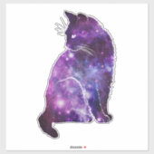 Sticker pour chats d'espace violet (Feuille)