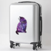 Sticker pour chats d'espace violet (Sur valise)