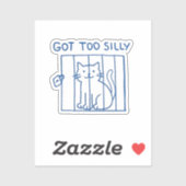 Sticker pour chats drôle - Ai Trop Silencieux Jail (Feuille)