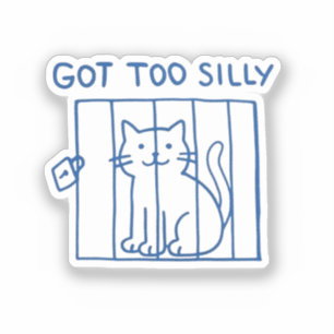 Sticker pour chats drôle - Ai Trop Silencieux Jail