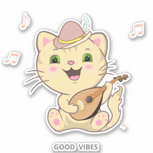 Sticker pour chats en caramel à gingembre comestib (Devant)