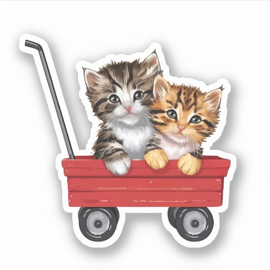 Sticker pour chats en dessin mignon (Devant)