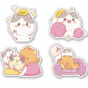 Sticker pour chats mignons