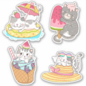 Sticker pour chats mignons (Devant)