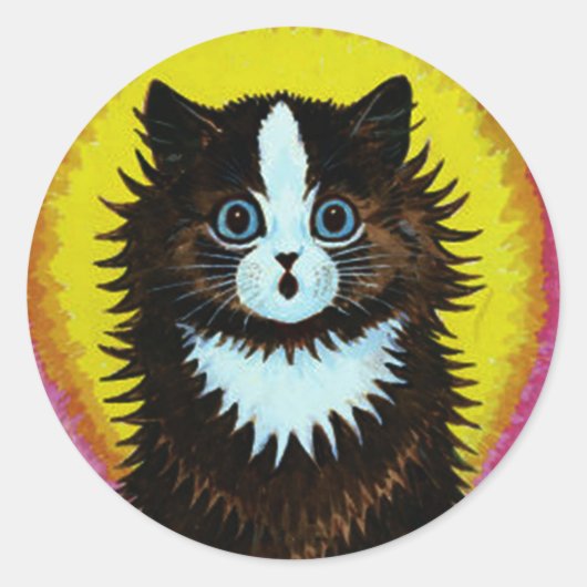 Sticker pour chats psychédélique Louis Wain (Devant)