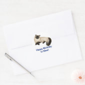 Sticker pour chats siamois personnalisable (Enveloppe)