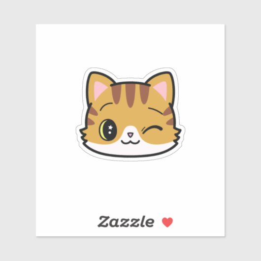 Sticker pour chatte Winkin' (Feuille)