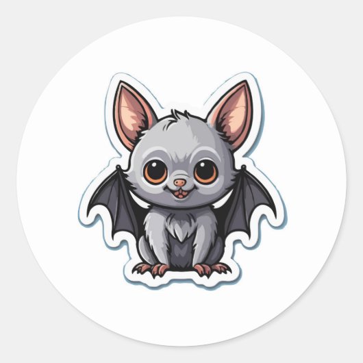 Sticker pour chauve-souris adorable pour bébé - Cu (Devant)