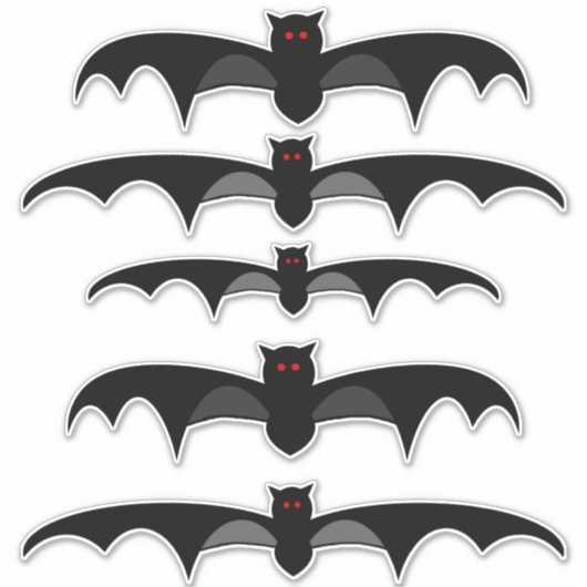 Sticker pour chauve-souris d'Halloween (Devant)