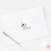 Sticker pour chef féminin avec une jolie illustrat (Enveloppe)