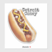 Sticker pour chien Coney de Détroit Iconique (Feuille)