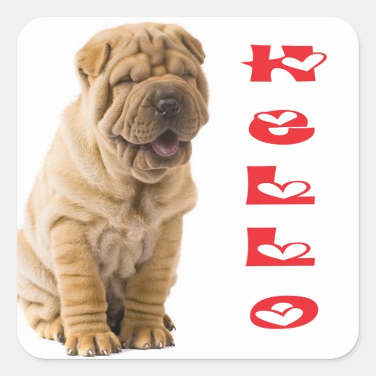 Sticker pour chien de chiot / Sceau pour chien de  (Devant)
