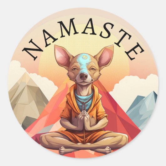 Sticker pour chien de Yoga Namaste (Devant)