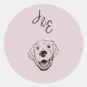 Sticker pour chien d'or rétriever pour Mariage (Devant)